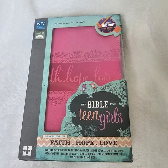 Zondervan NIV Bible For Teen Girls Pink Floral‎ in Box *inscribed / see photos* - Picture 1 of 7